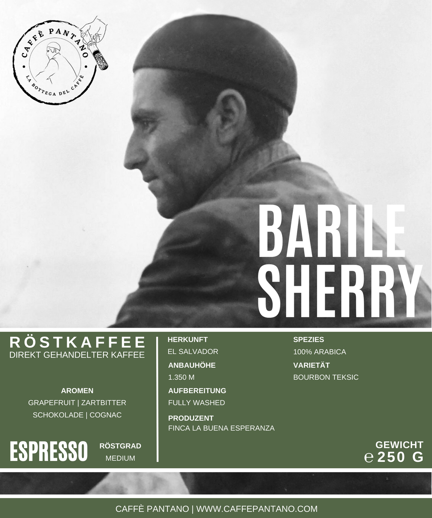 Caffè Pantano | Barile Sherry Espresso