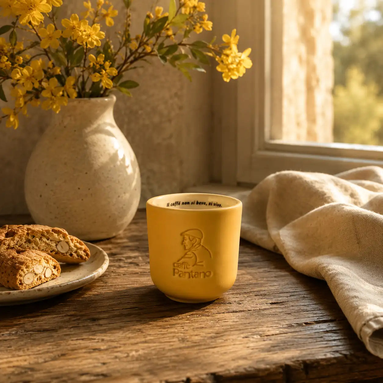 Caffè Pantano | Espressotasse handgefertigt Gelb