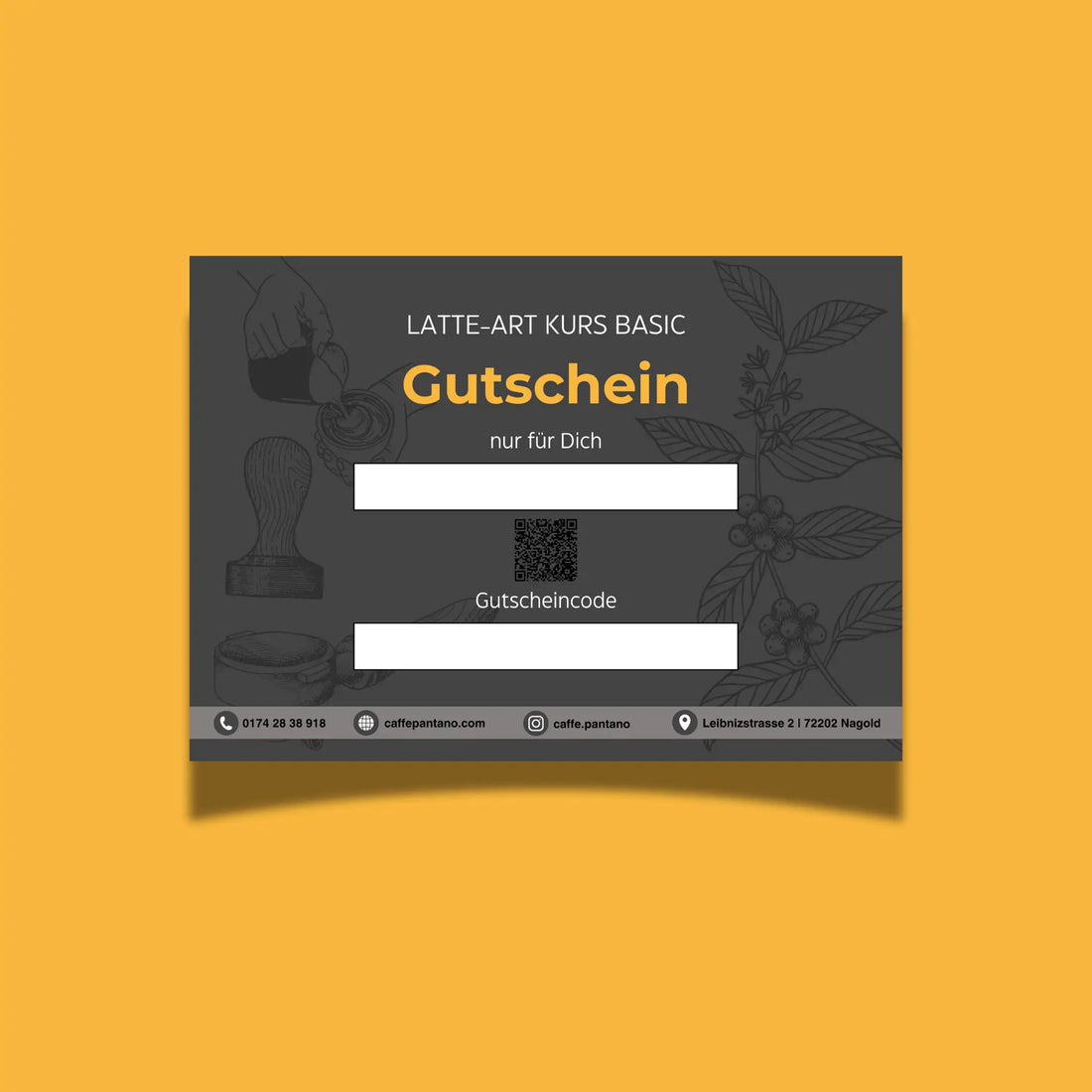 Geschenkkarte Latte Art Kurs Basic