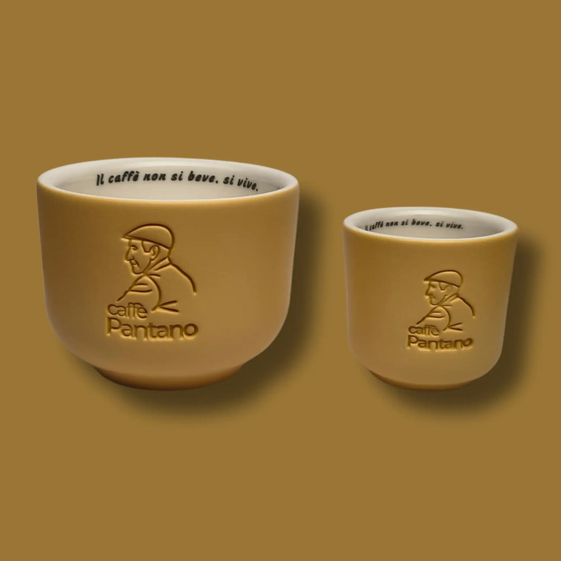 Caffè Pantano | Cappuccinotasse handgefertigt Gelb