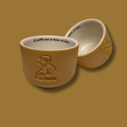 Caffè Pantano | Cappuccinotasse handgefertigt Gelb